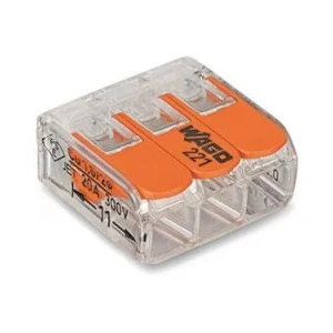 Wago lasklem 3V soepel/massief 0,2-4mm²